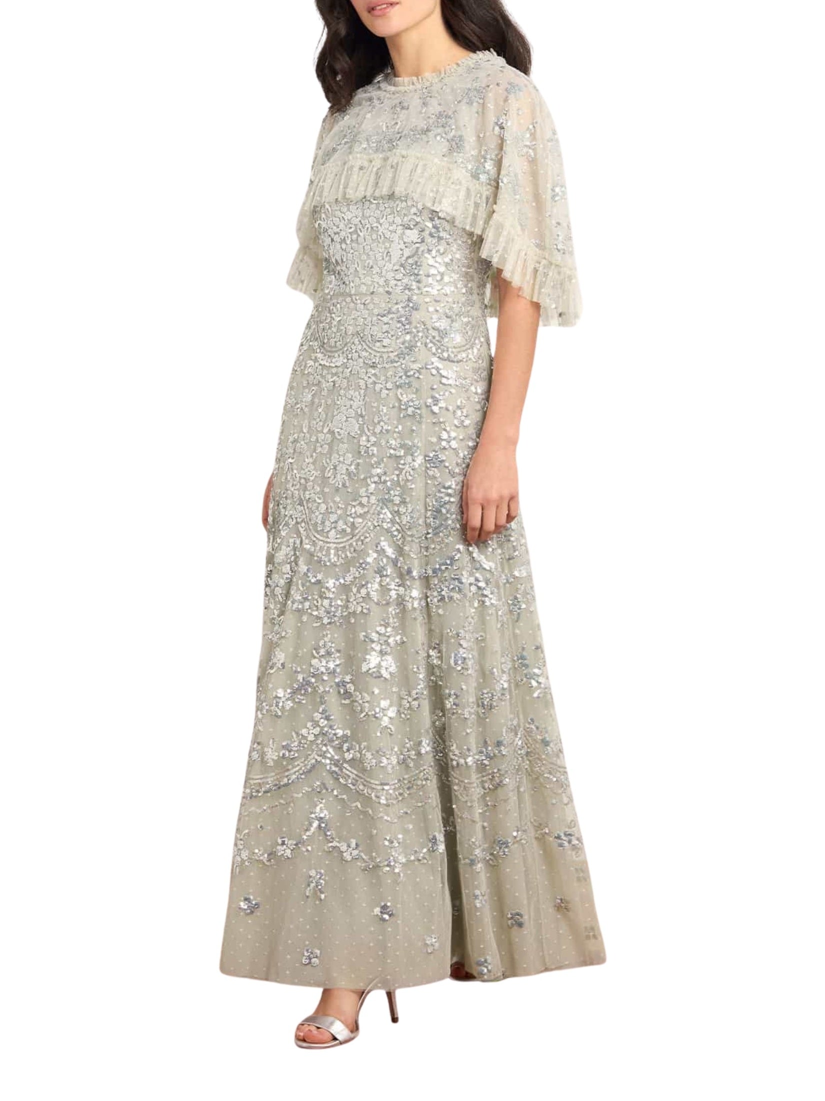 Freya cape ankle gown