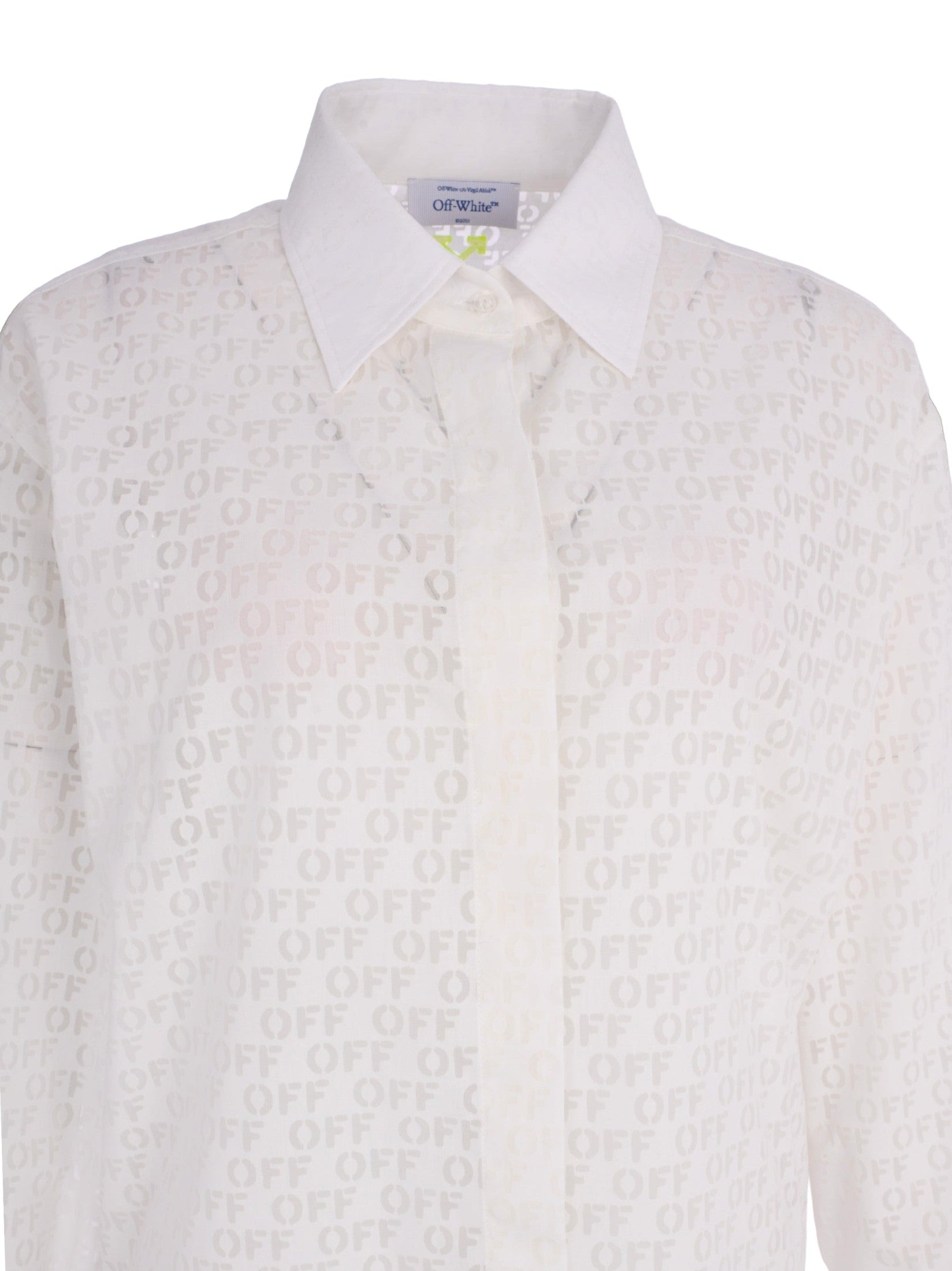 Stamp over shirt dress white