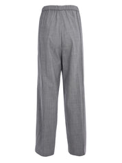 BISTRETCH WOOL JOGGING TROUSERS WITH FILO DIAMANTE