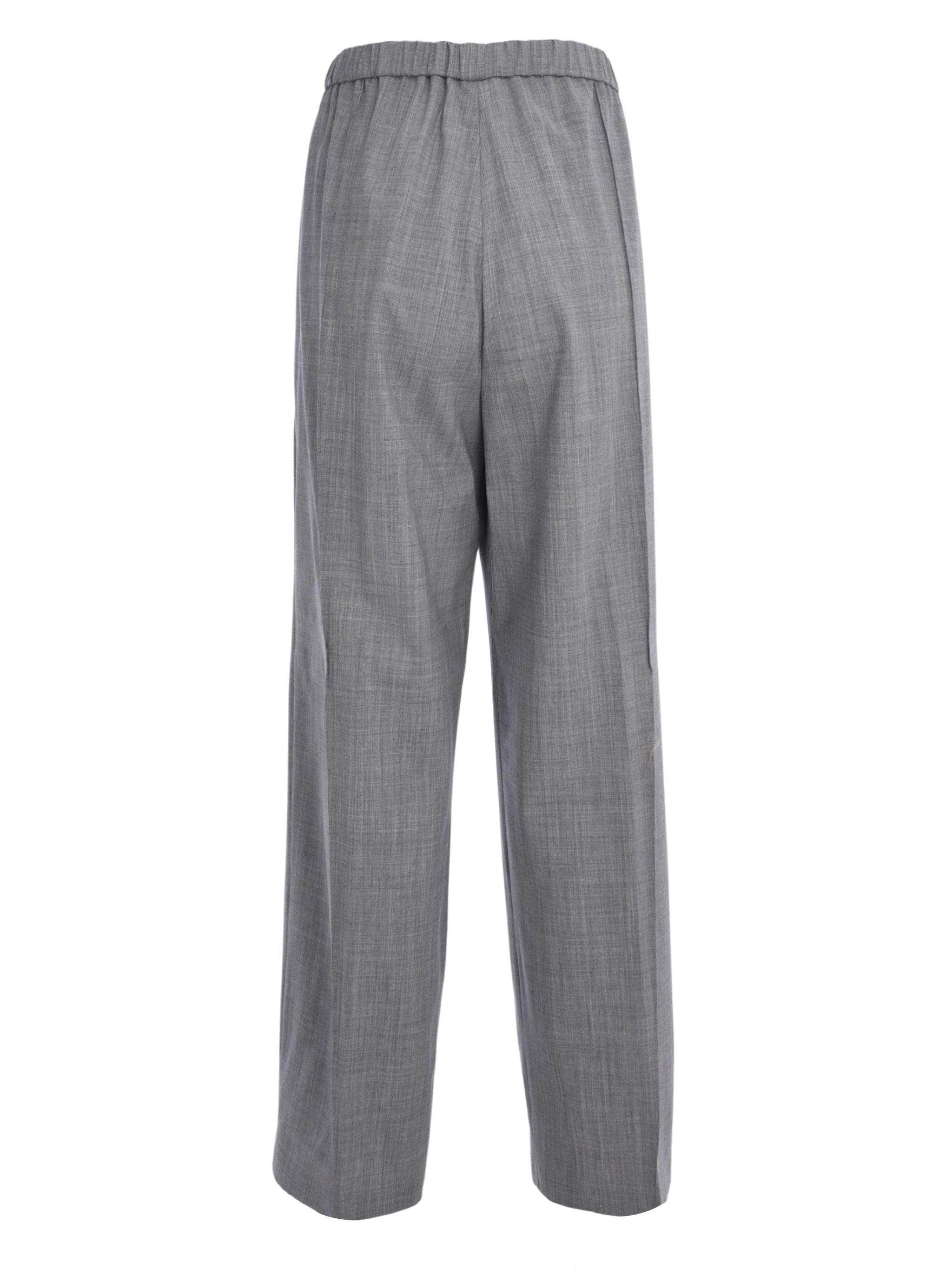 BISTRETCH WOOL JOGGING TROUSERS WITH FILO DIAMANTE