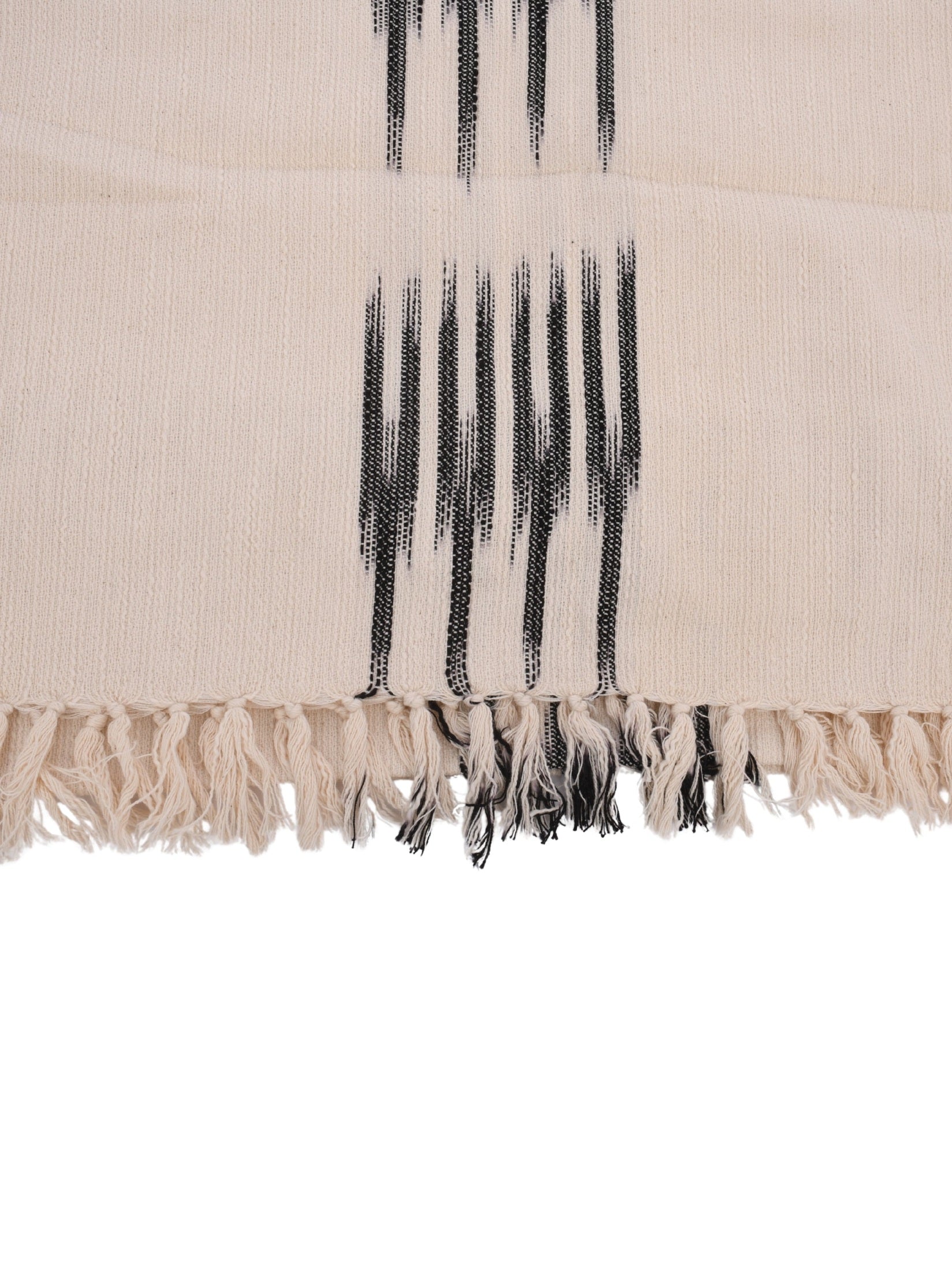 Peshtemal cotton ikat throw blanket