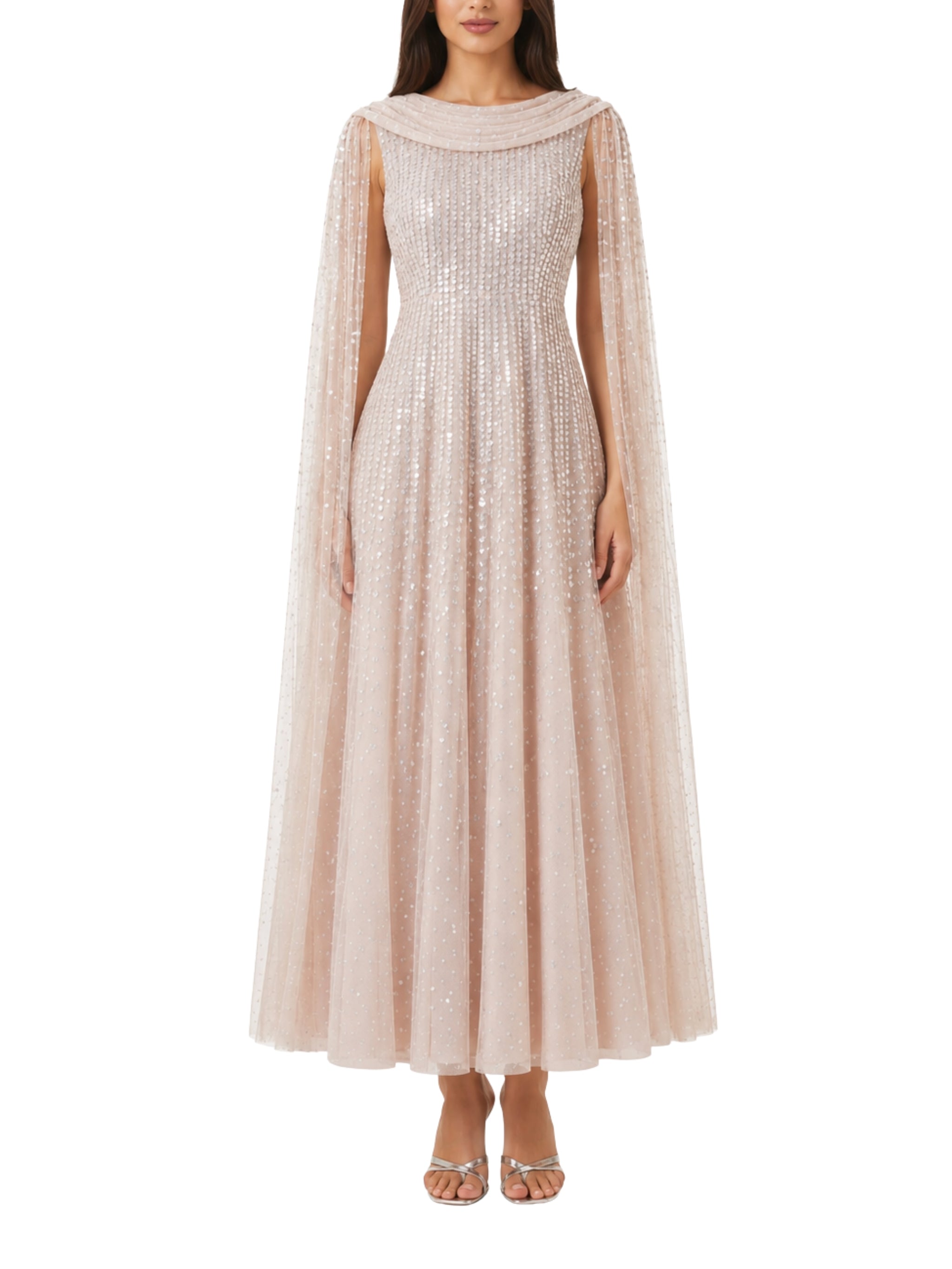 Moonlight sequin ankle gown
