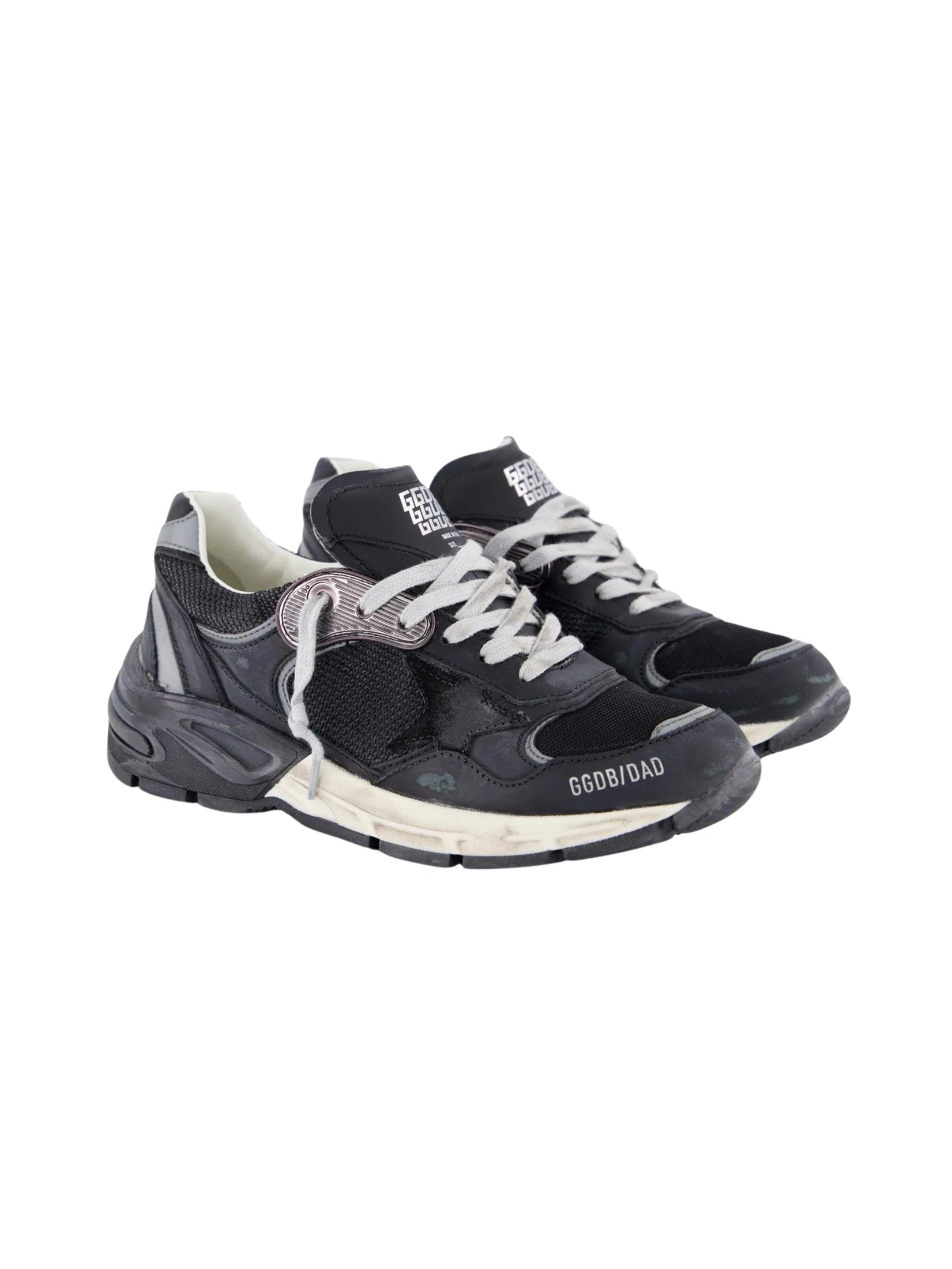 Running dad mesh and leather upper suede star leather toe and tongue