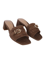Mule suede taupe