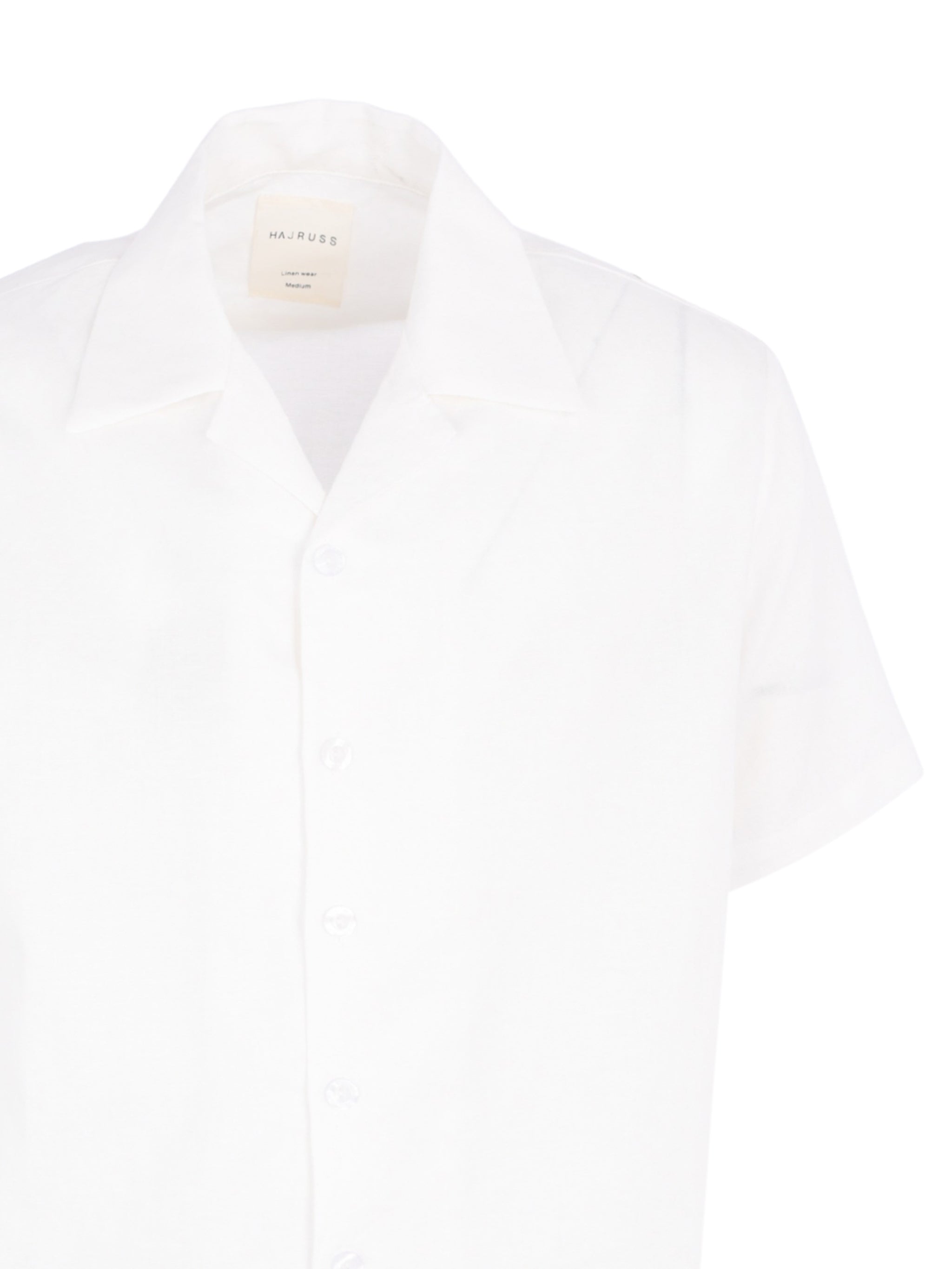 LINEN WHITE SHORT SLEEVE SHIRT