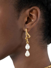 MOLTEN BAROQUE PEARL MISMATCH DROP EARRINGS
