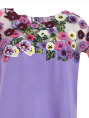 PURPLE KAFTAN WITH ROSE TULLE