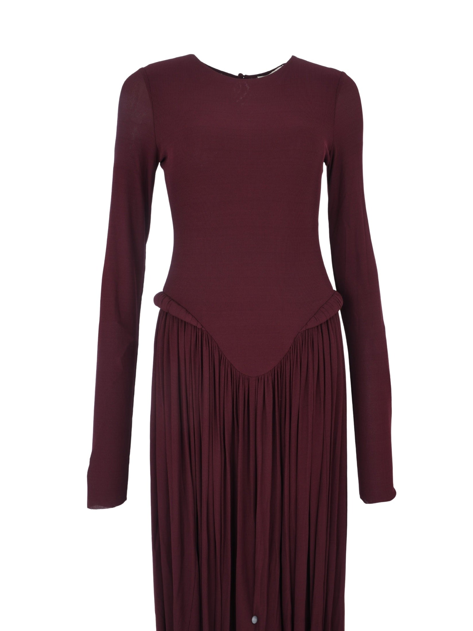 Structured pleated midi dress