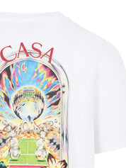 White Tennis Landscape Short Sleeve T‑Shirt