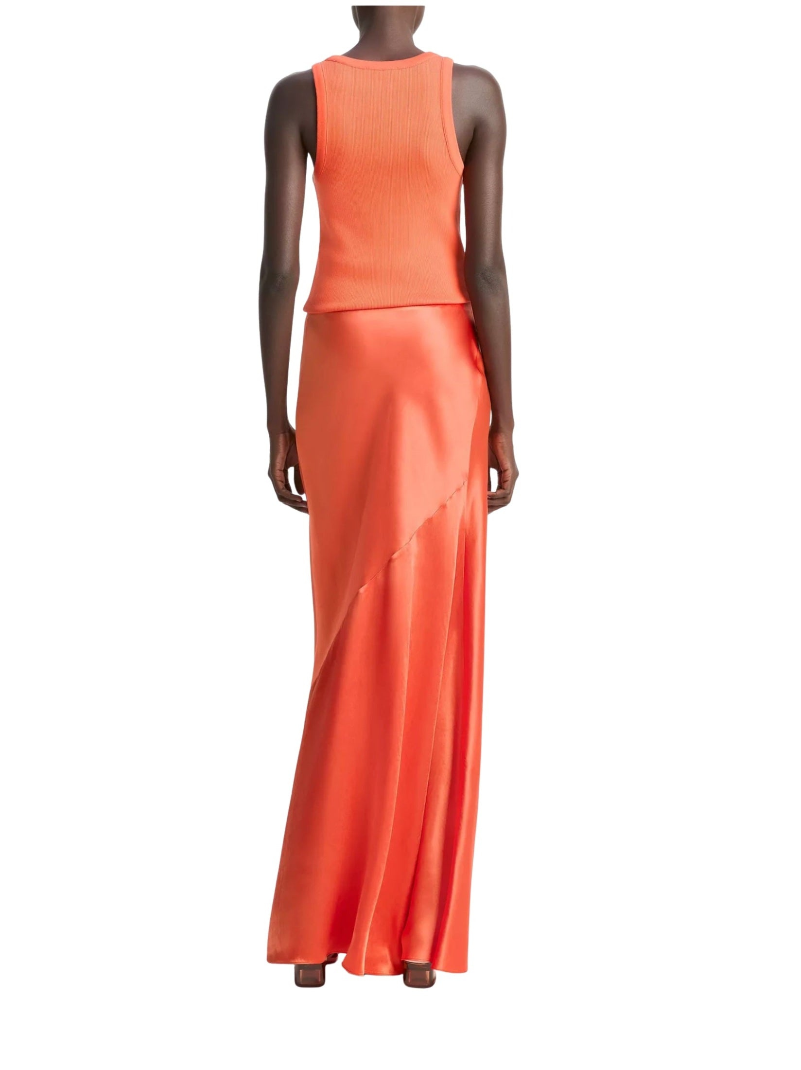 Satin maxi skirt