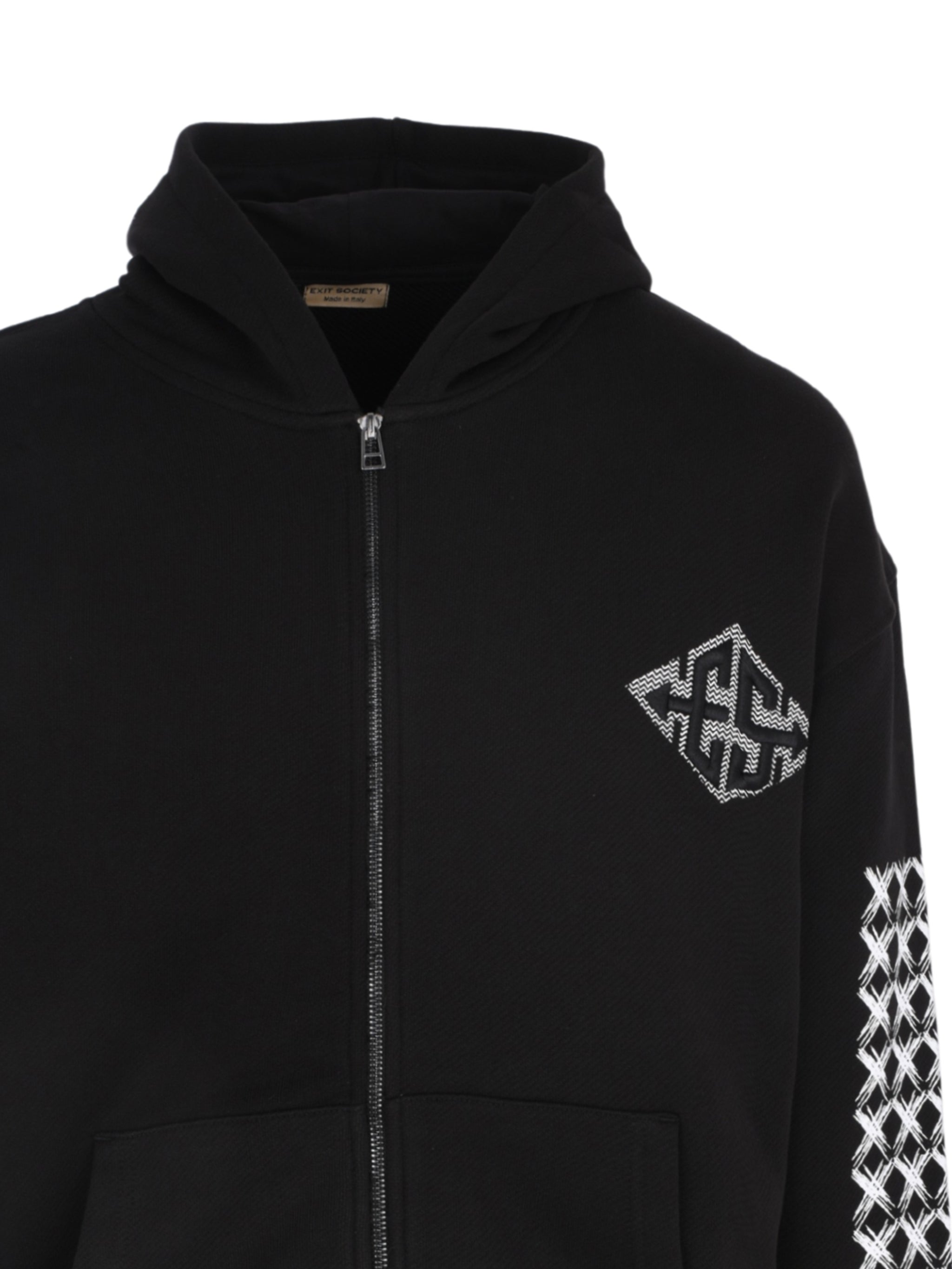 EXIT SOCIETY ZIPPED HOODIE
