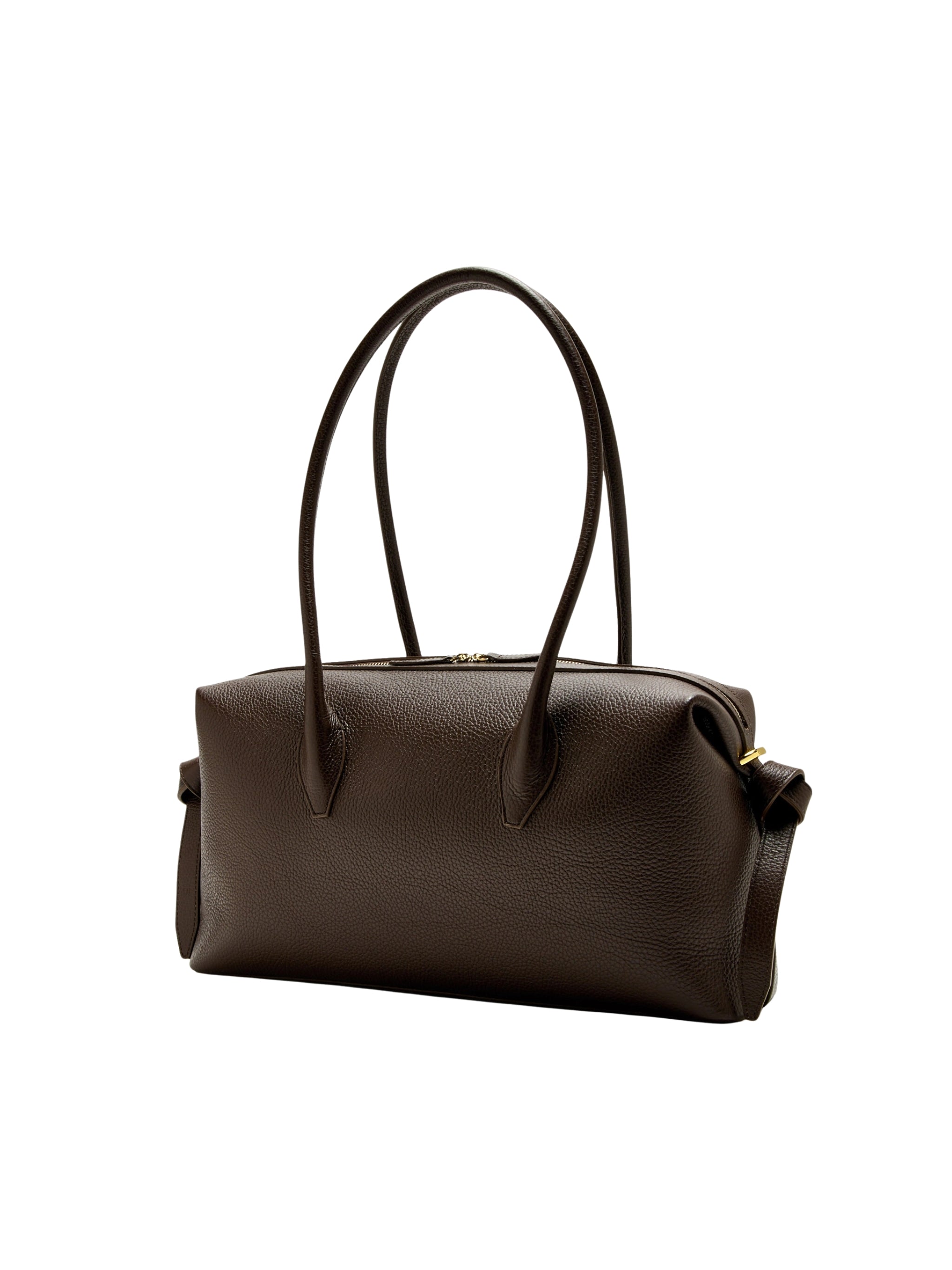 BRIOCHE DUFFLE ESPRESSO PEBBLE GRAINED LEATHER