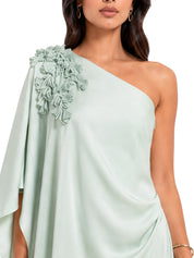Hand embroiderd sholder  slanting short sleeves and off shoulder