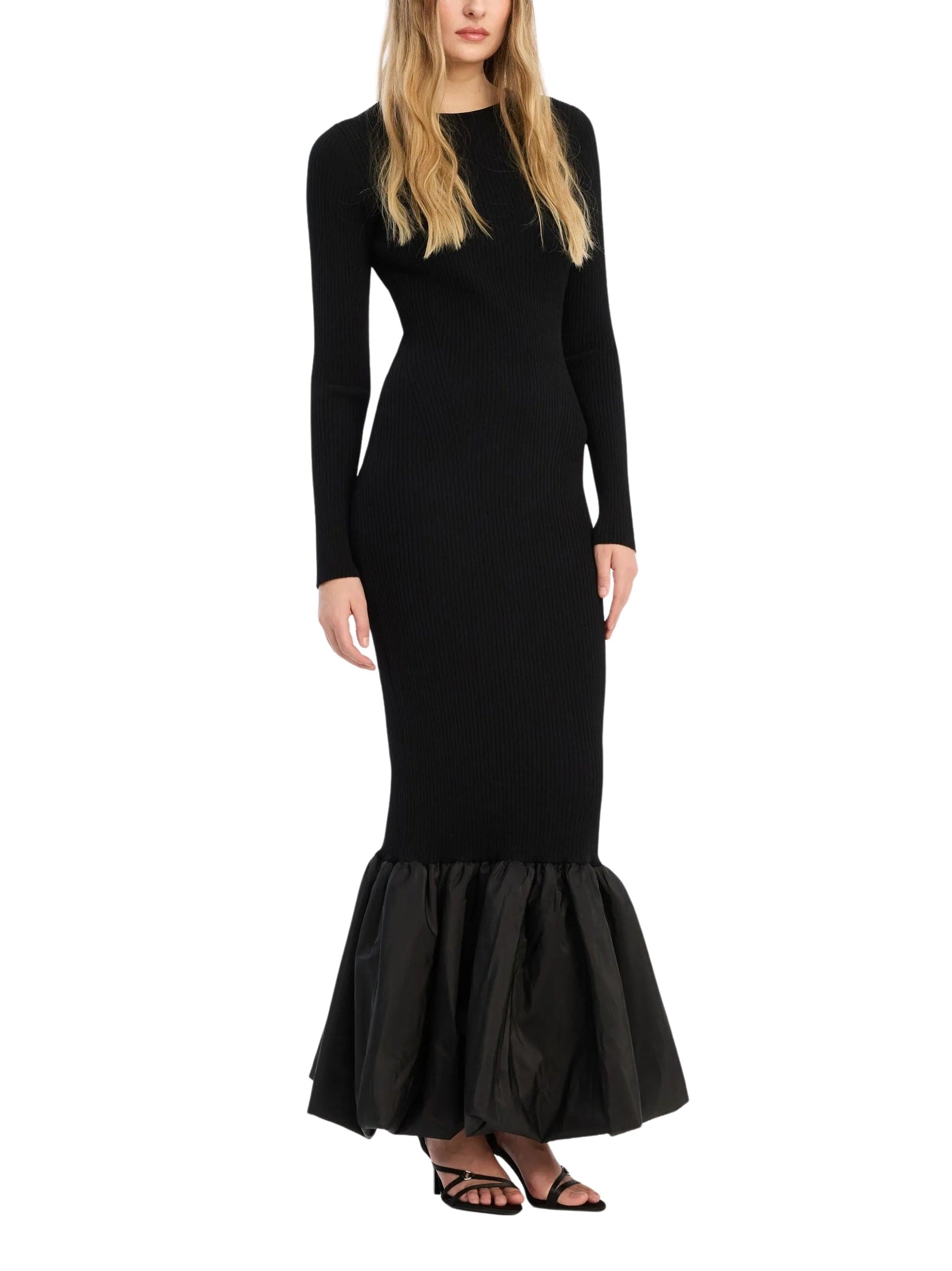 Knit maxi cutout dress