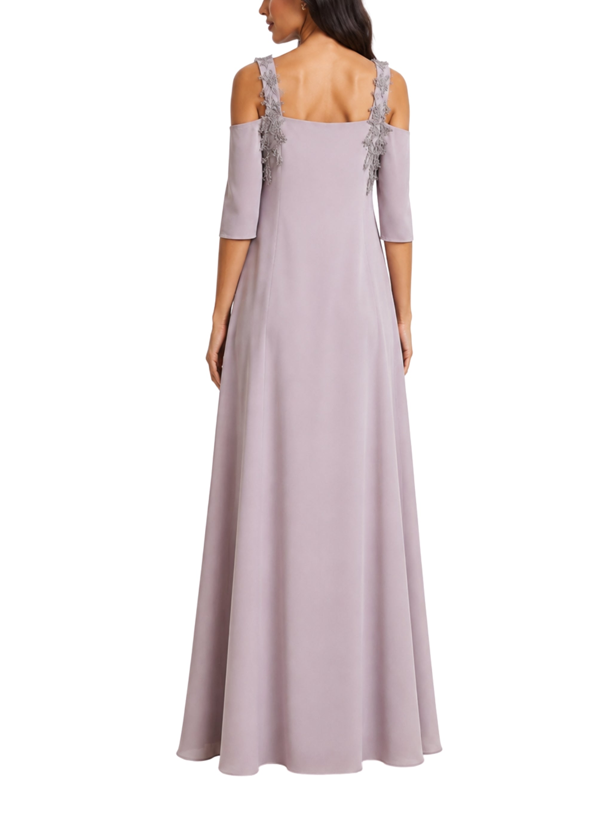 Purple Cold-Shoulder Dress
