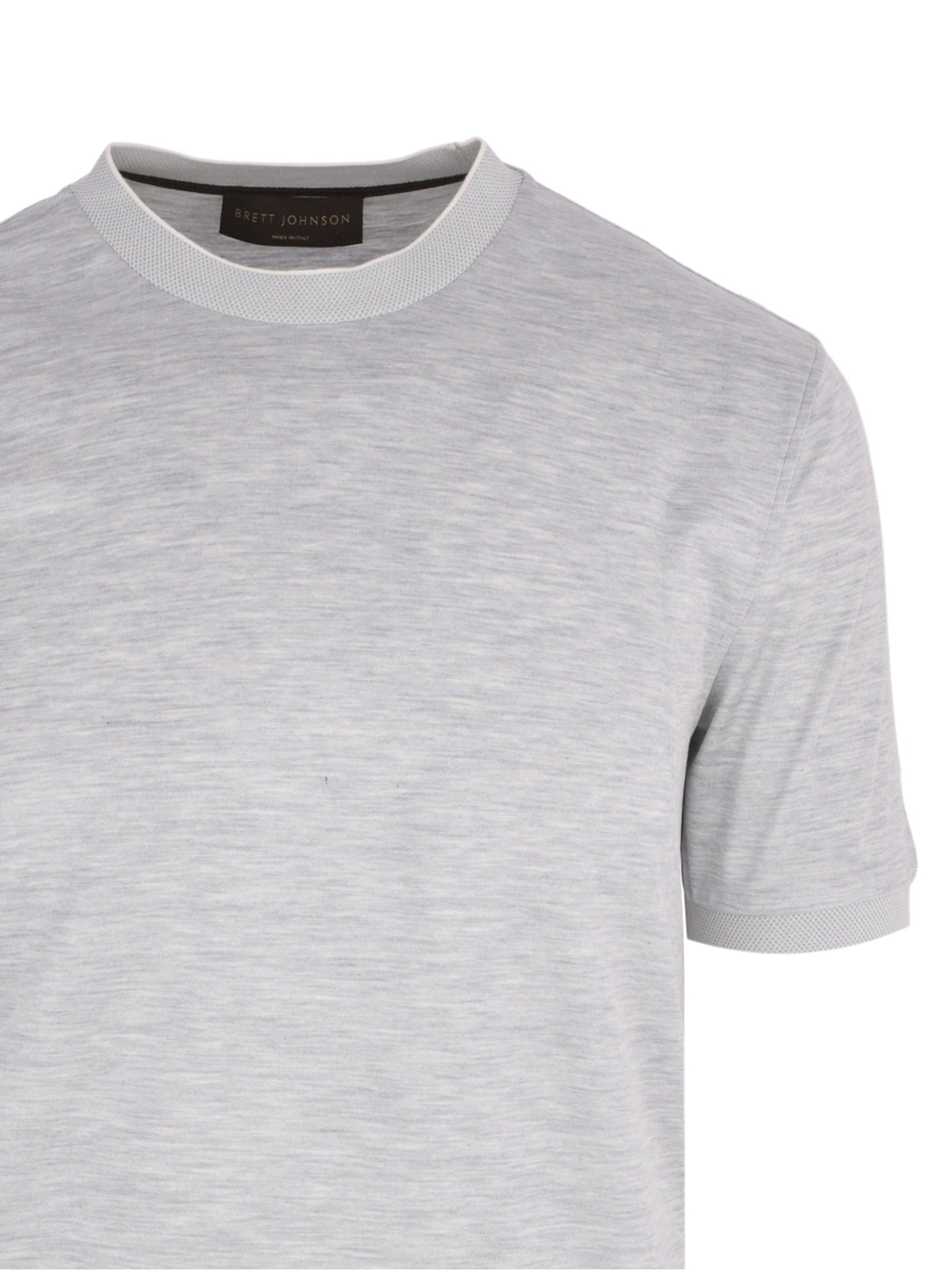 Silk and cotton short sleeves t-shirt