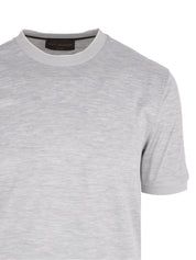 Silk and cotton short sleeves t-shirt