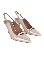 MARION 70 SILVER METALLIC LEATHER SANDALS