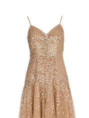 Sequin cascade cami gown