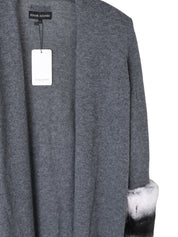 Charcoal grey long cuff cardigan