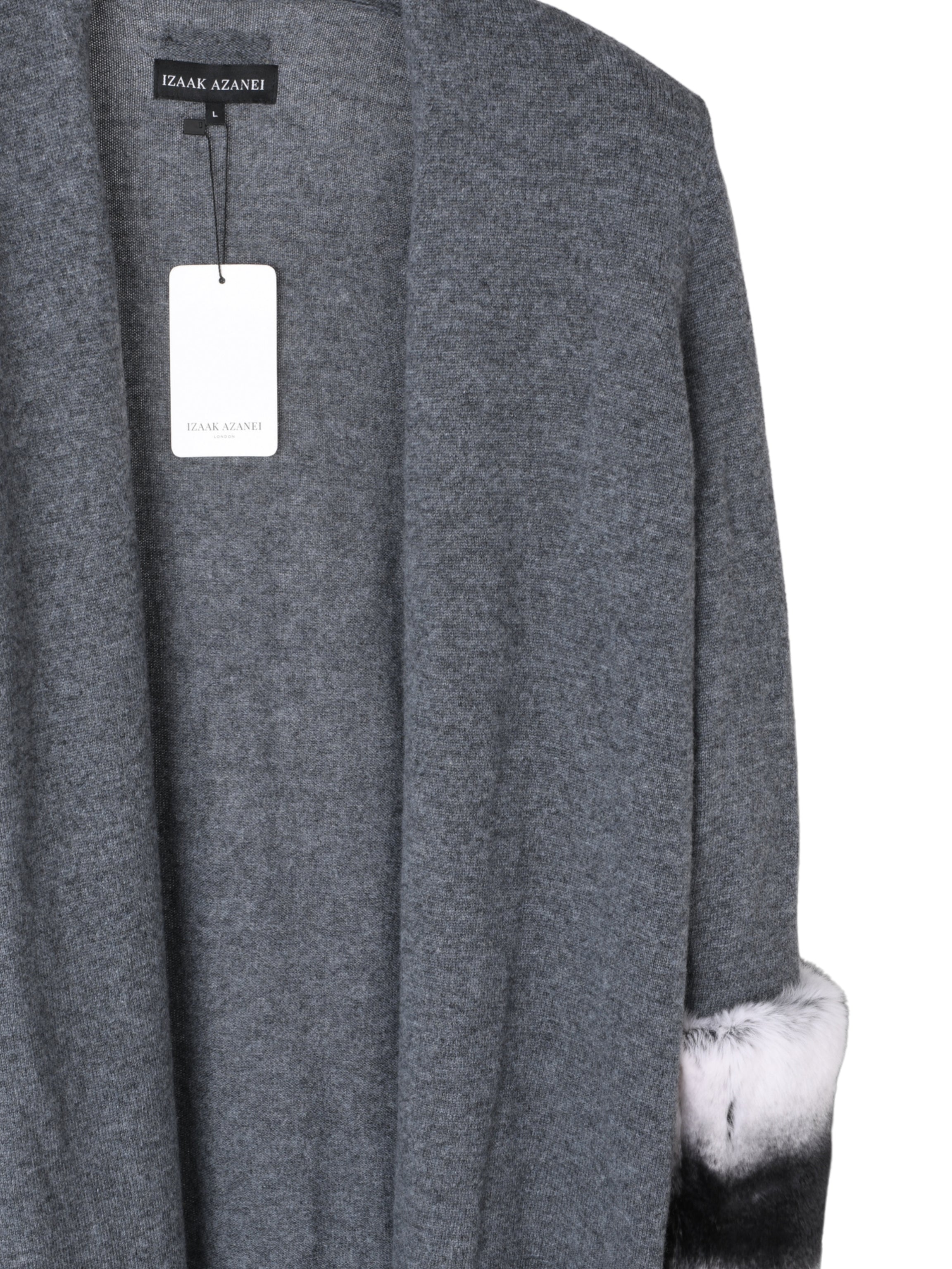 Charcoal grey long cuff cardigan