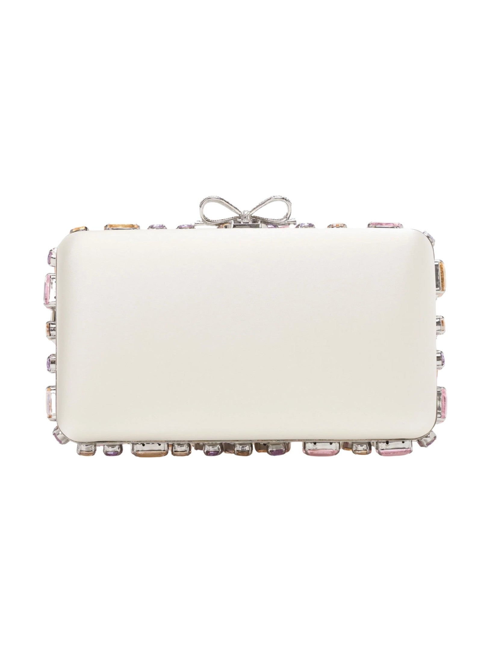 Multi crystal embellished clutch bag
