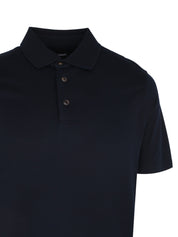Navy Blue Cotton Polo Shirt
