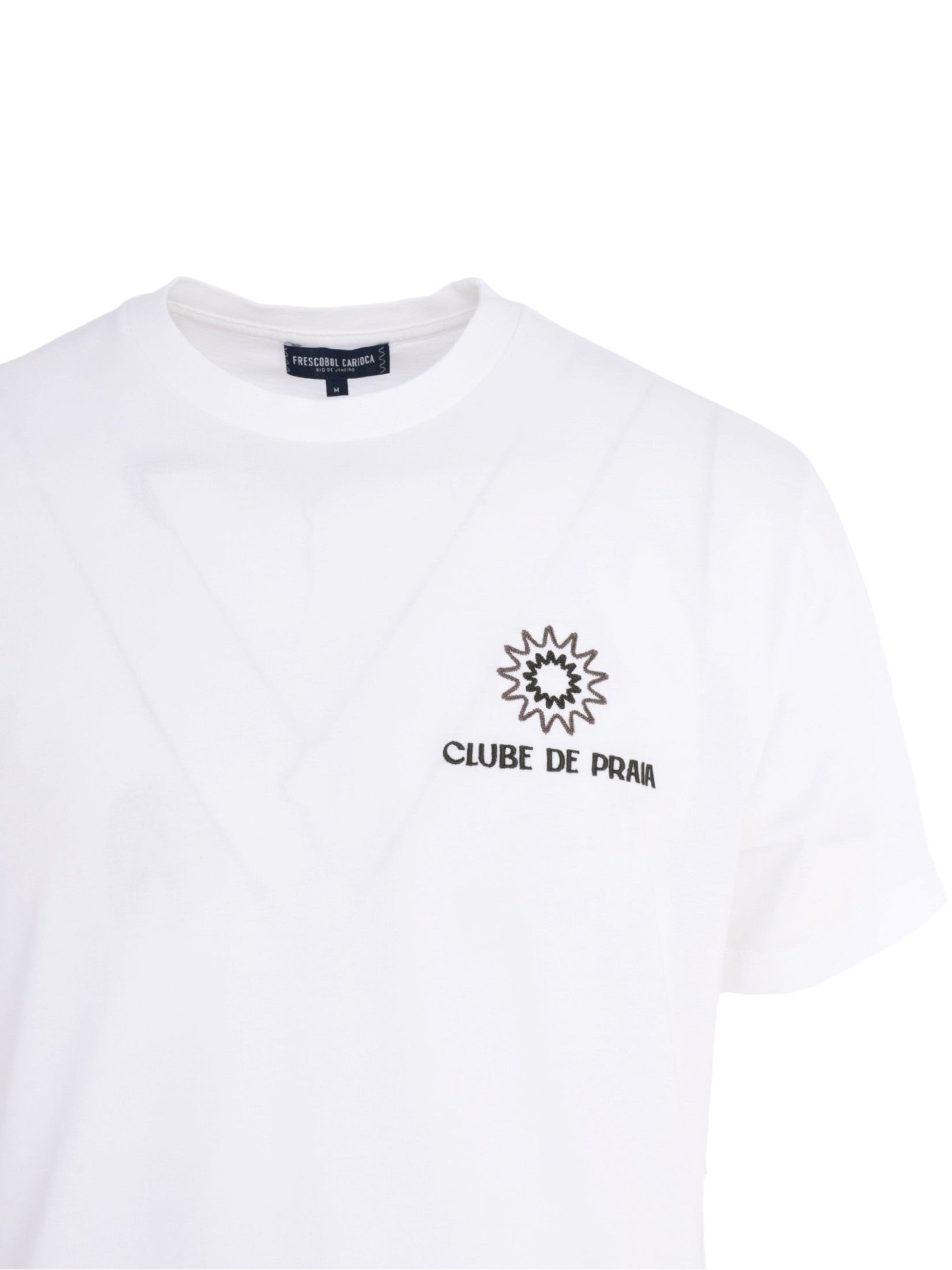 Rosa clube de praia embroidered t-shirts s/s