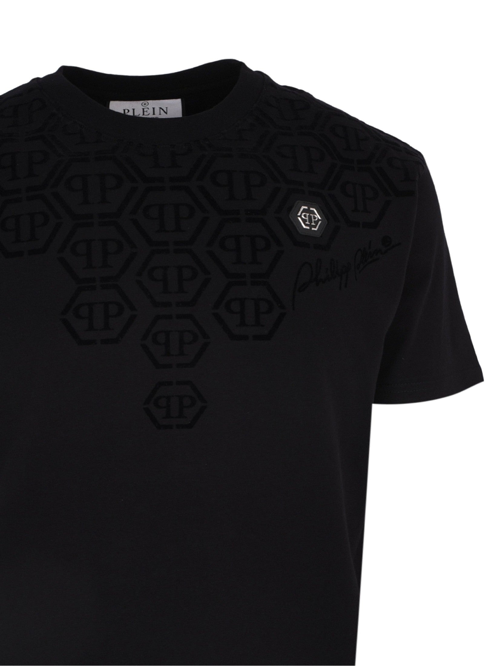 Round neck t-shirt degradé monogram