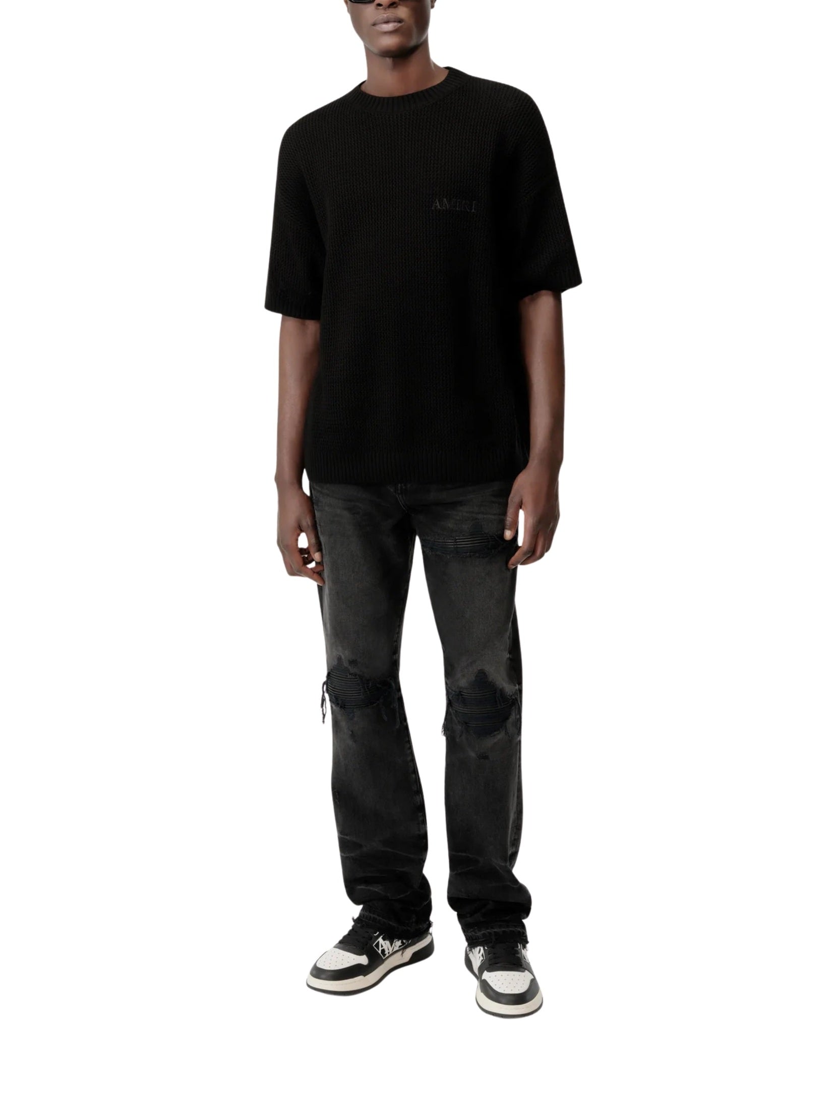 Leather straight mx1 jean