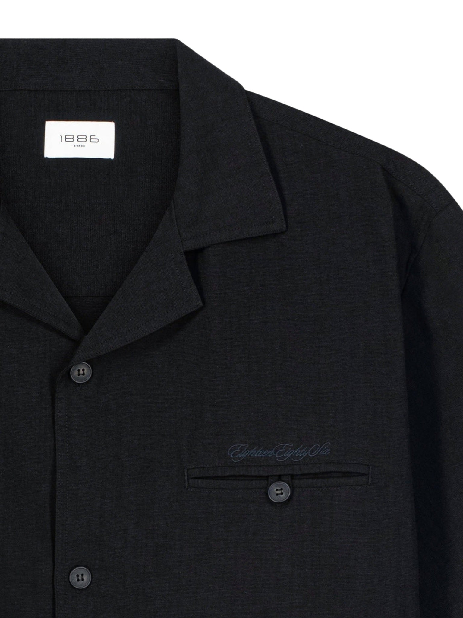 Black linen shirt