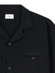 Black linen shirt