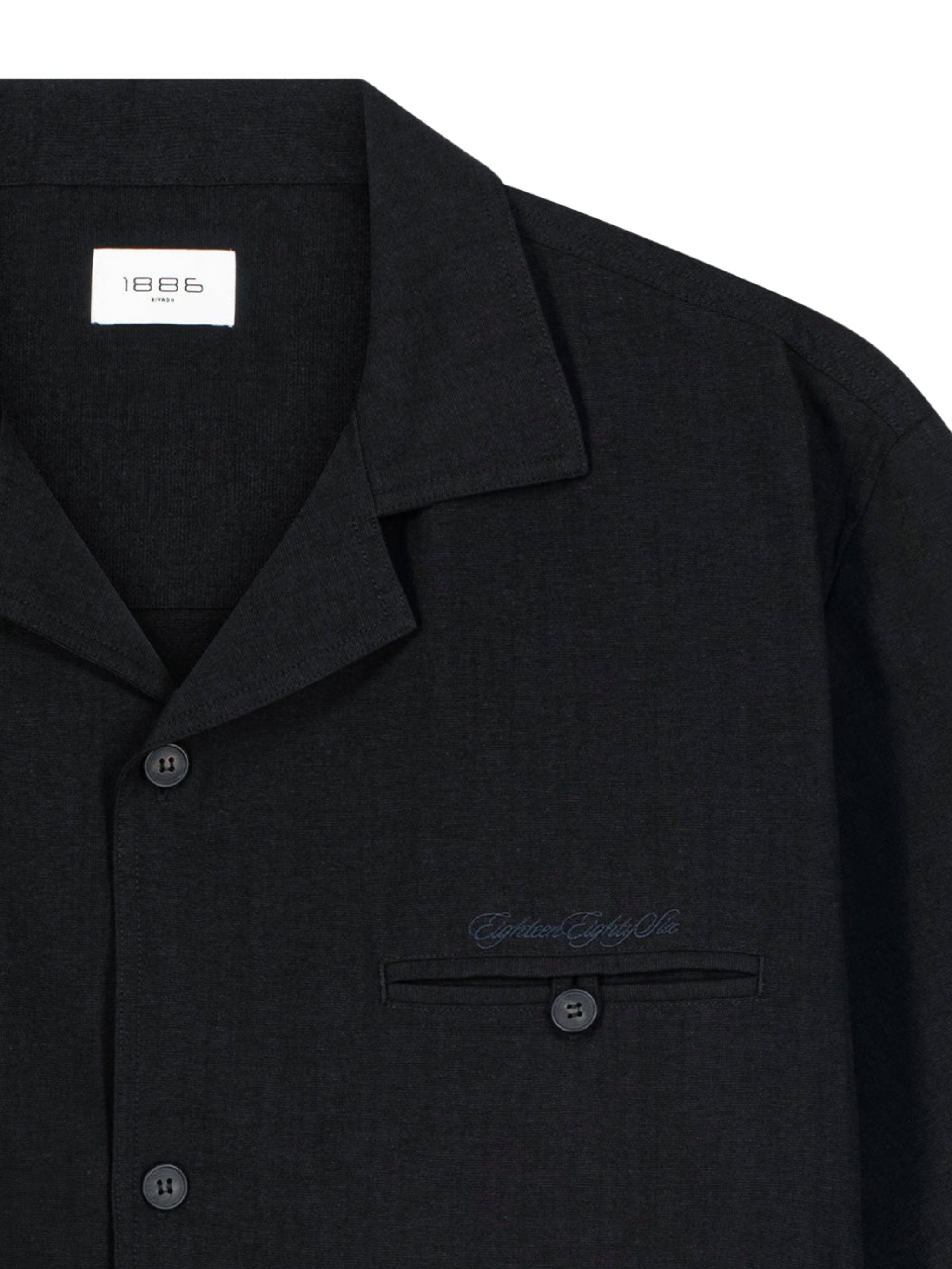 Black linen shirt