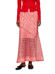 Shibori organza fluid skirt
