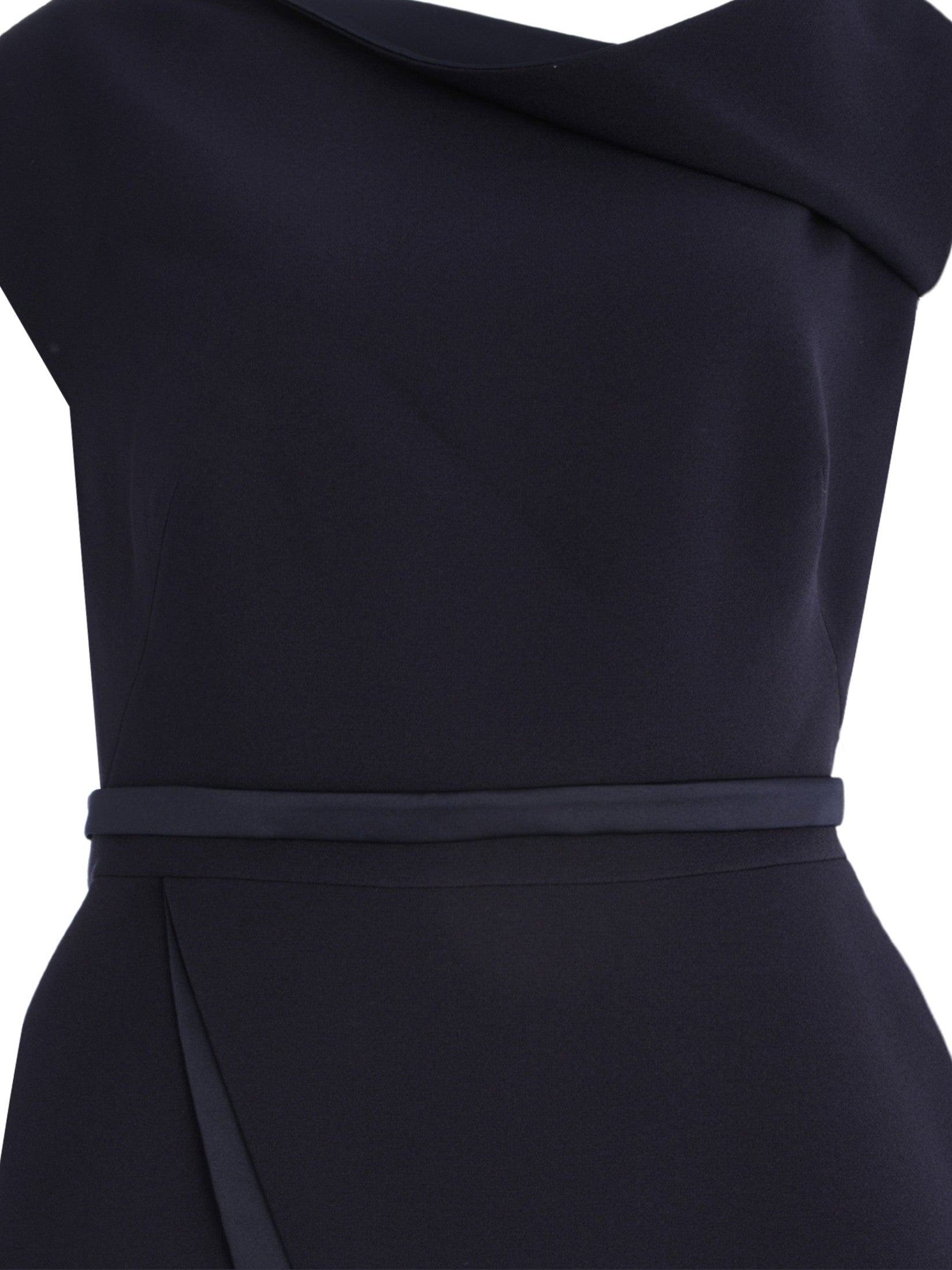 Farrah asymmetric top with fold over detail and peplum
