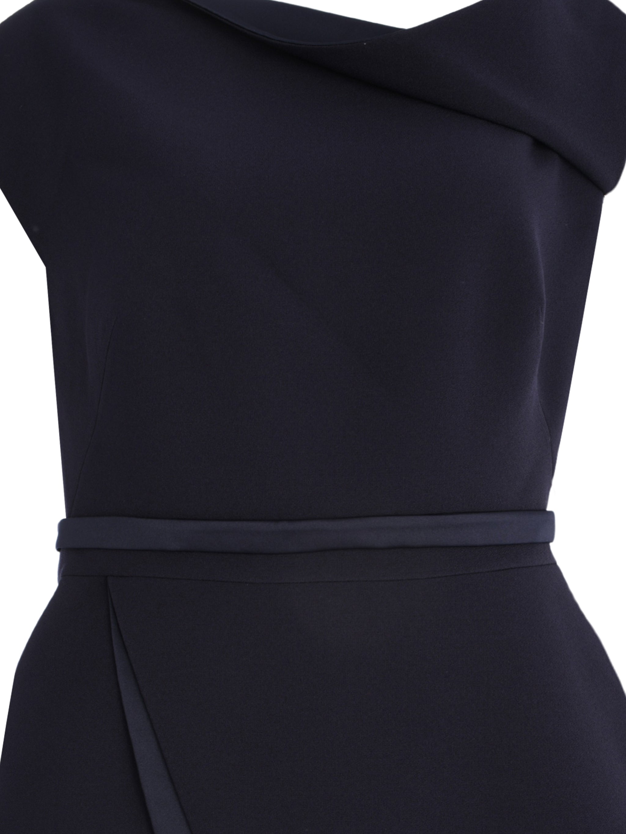 FARRAH ASYMMETRIC TOP WITH FOLD OVER DETAIL AND PEPLUM