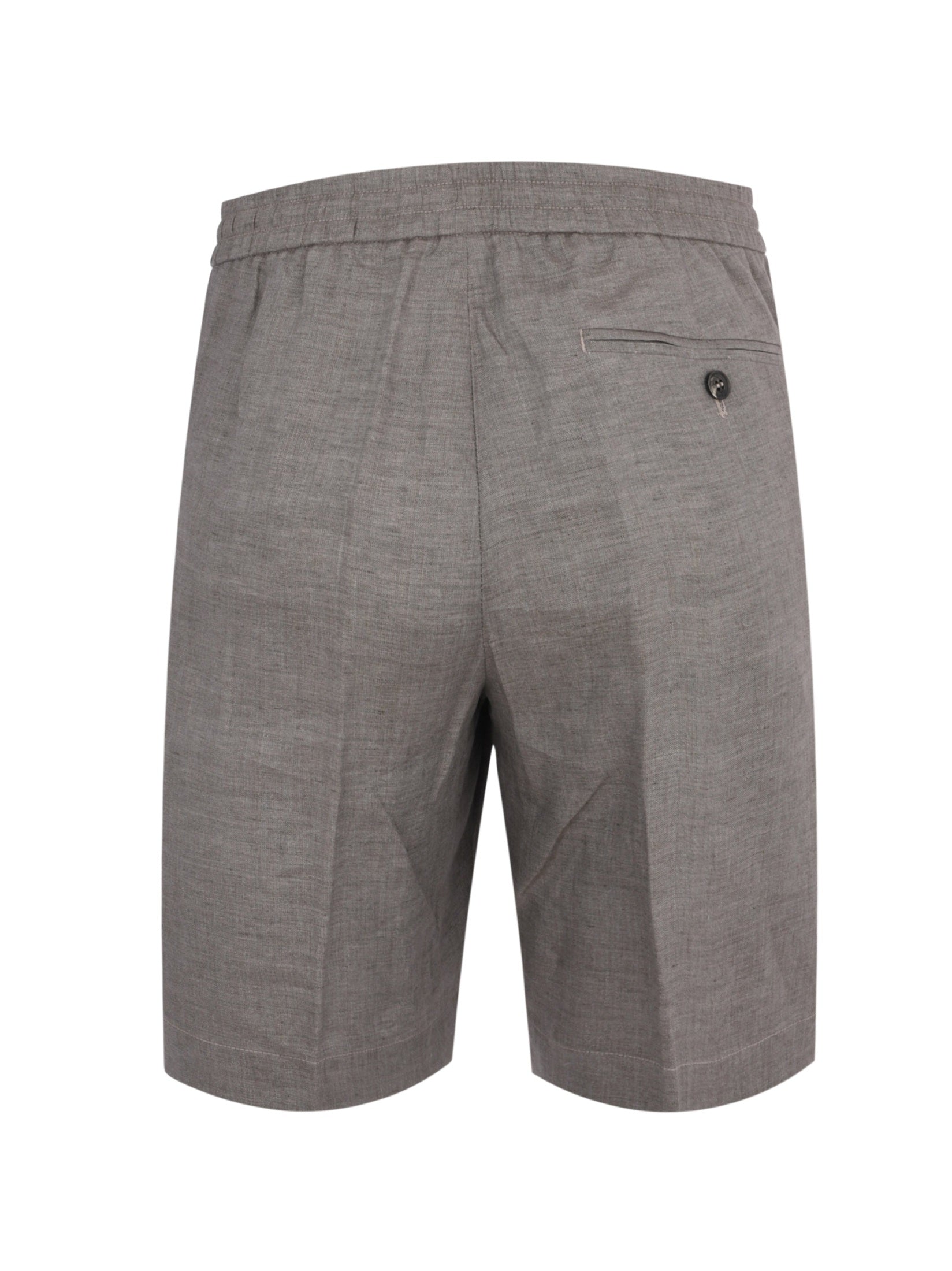 Linen short pants double pleats