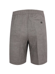 Linen short pants double pleats