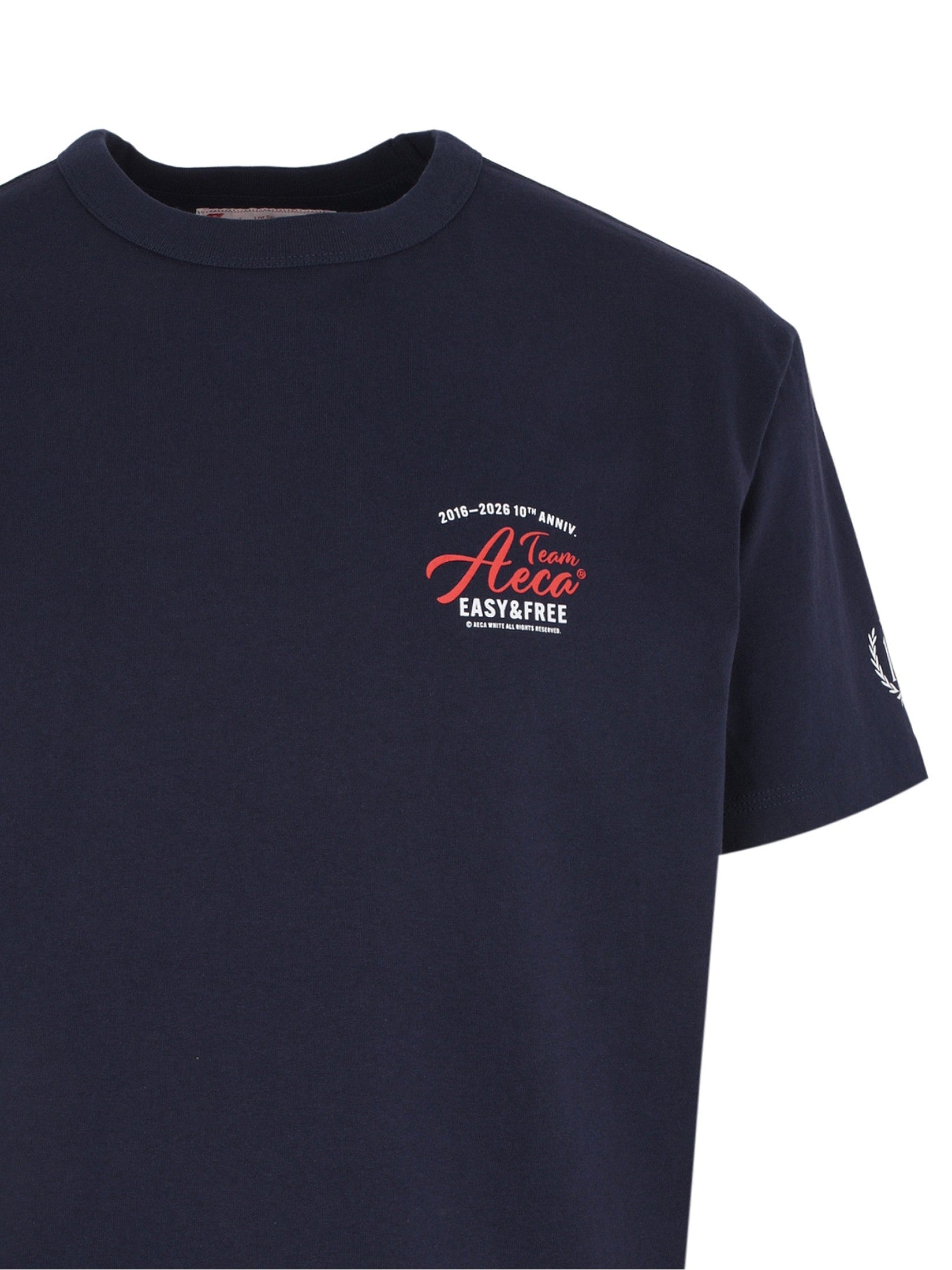 Aeca 10th anniversary logo half sleeve tee