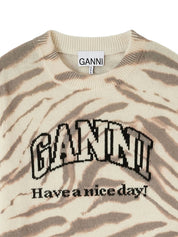 Graphic wool printed tee