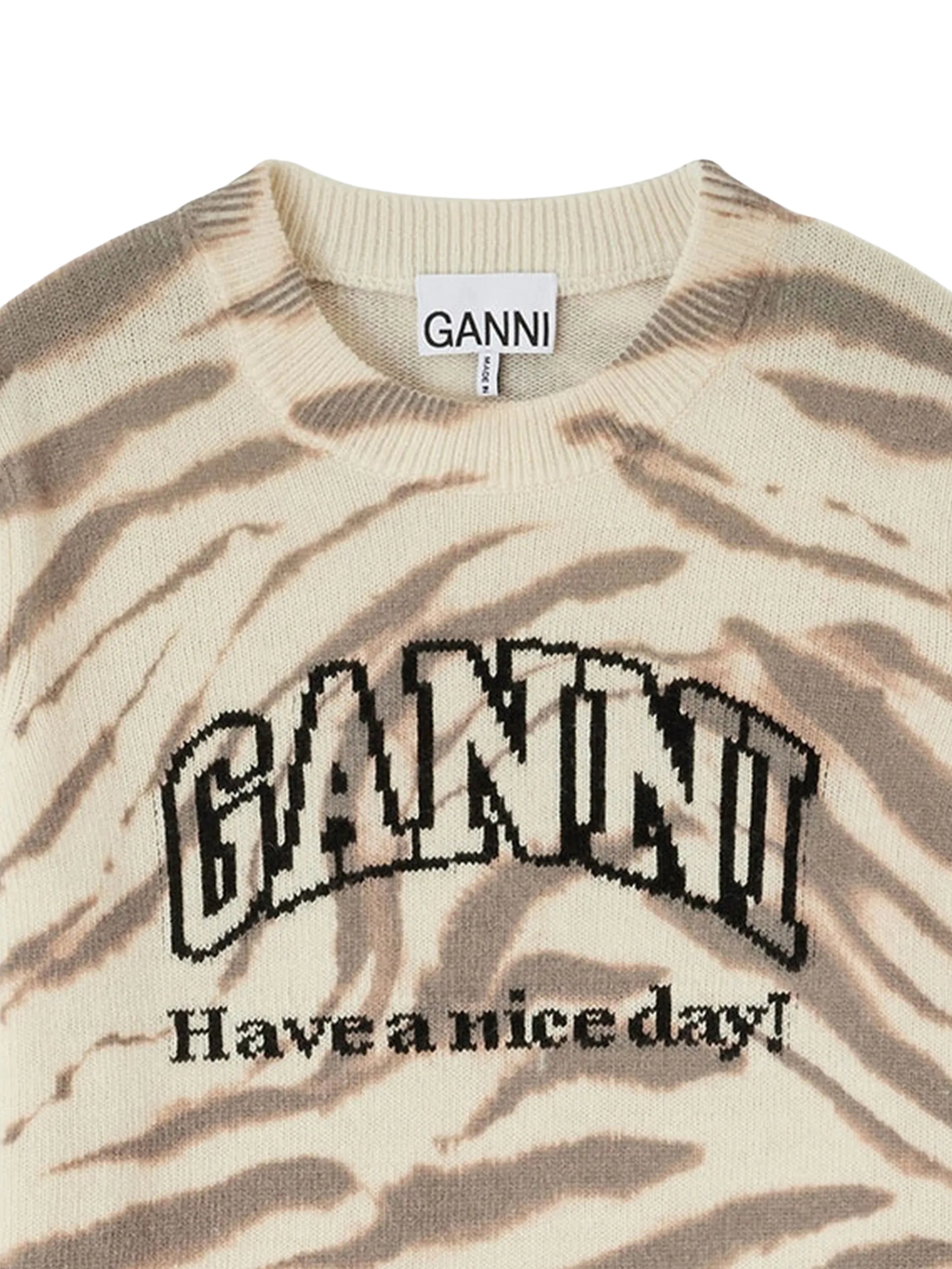 Graphic wool printed tee
