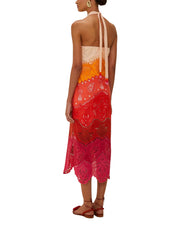 SUMMER GRADIENT RICHELIEU OMBRE MIDI DRESS