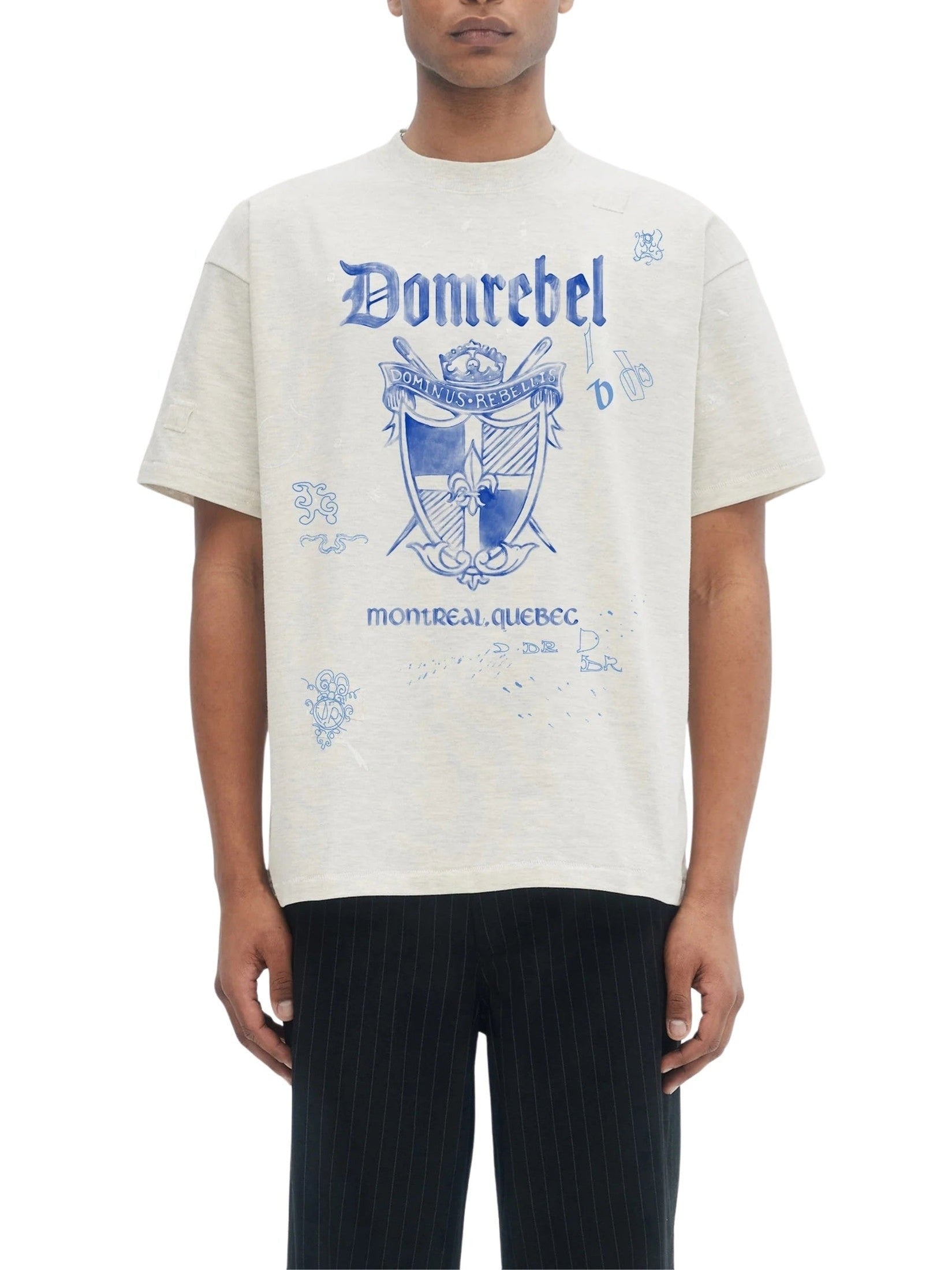 Dominus crest t-shirt greige