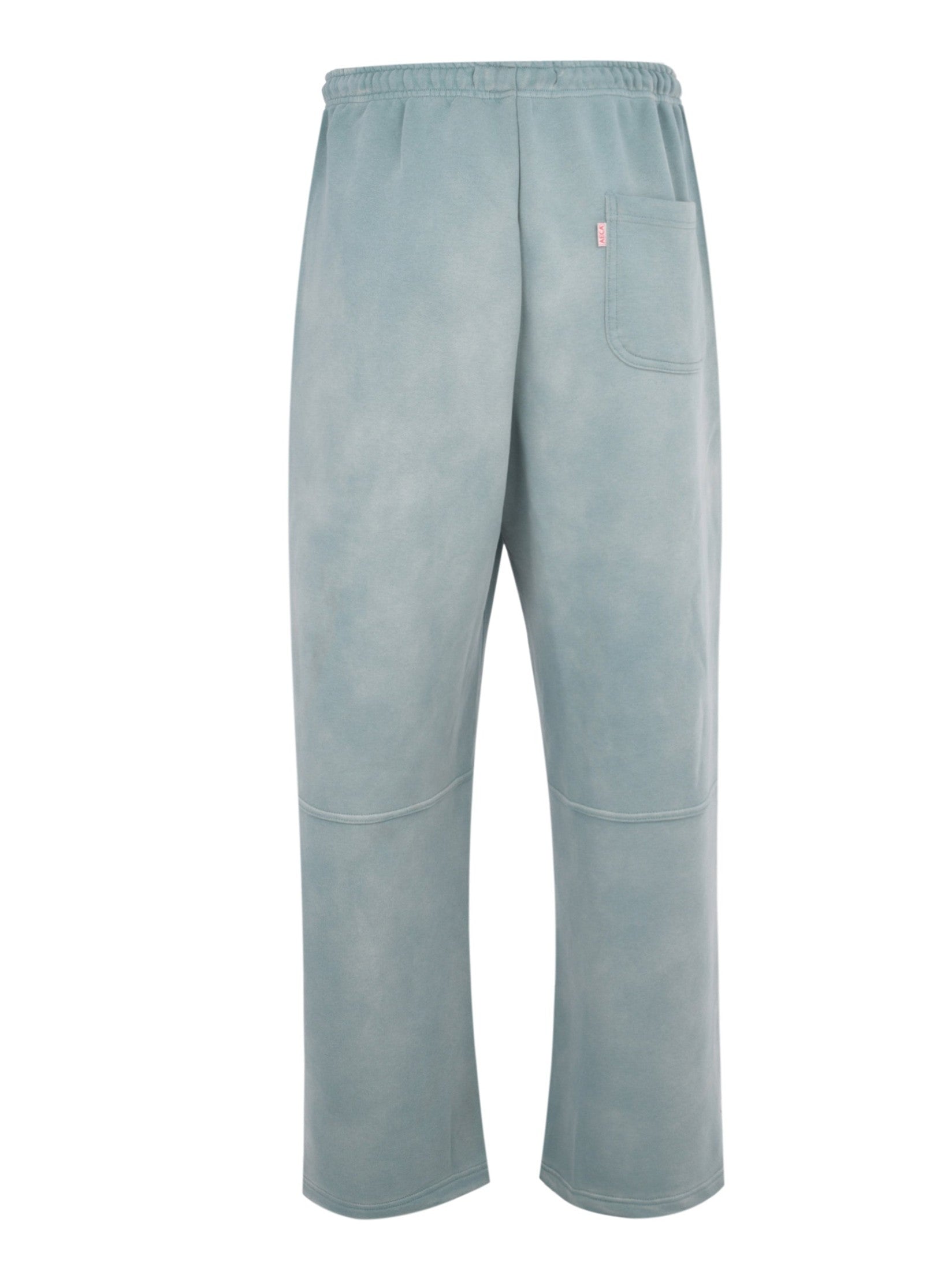 Washed cut-off hem sweat pants