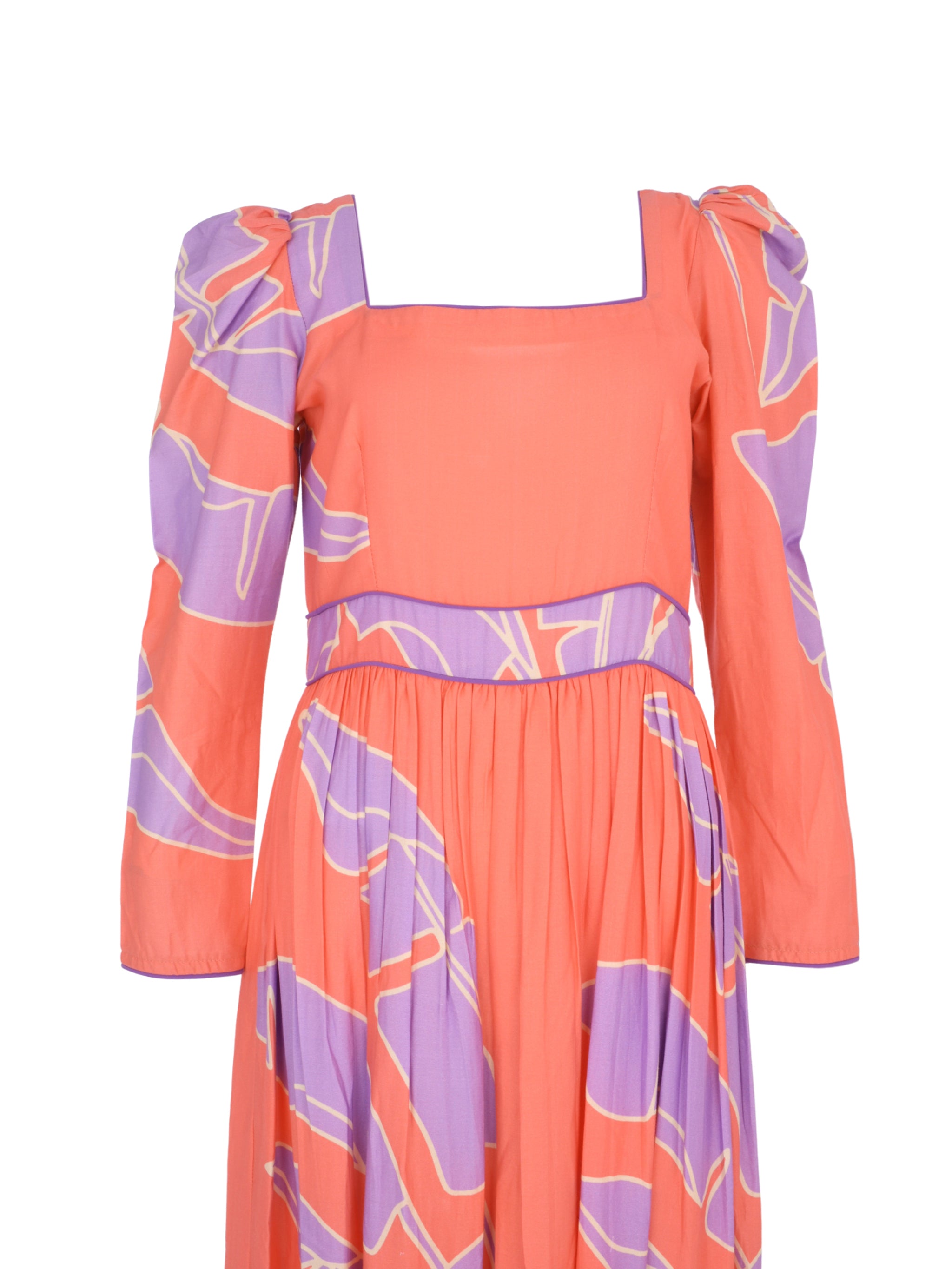Memash dress orange purple
