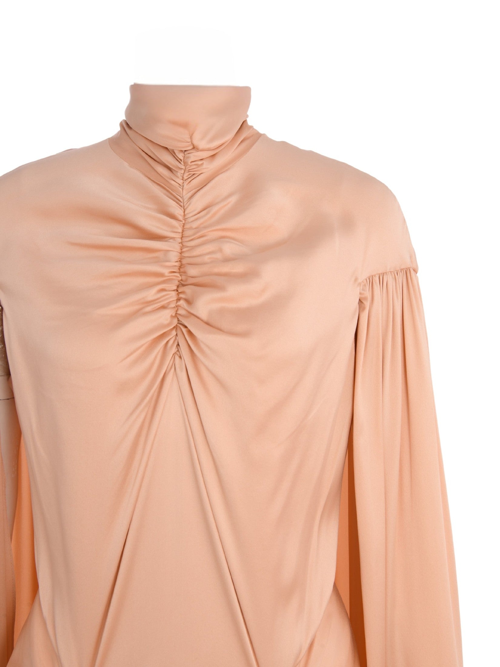 Cape look salmon dress