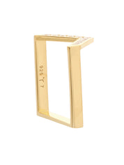 Arrow ring in sterling silver & 18k gold vermeil and white cz