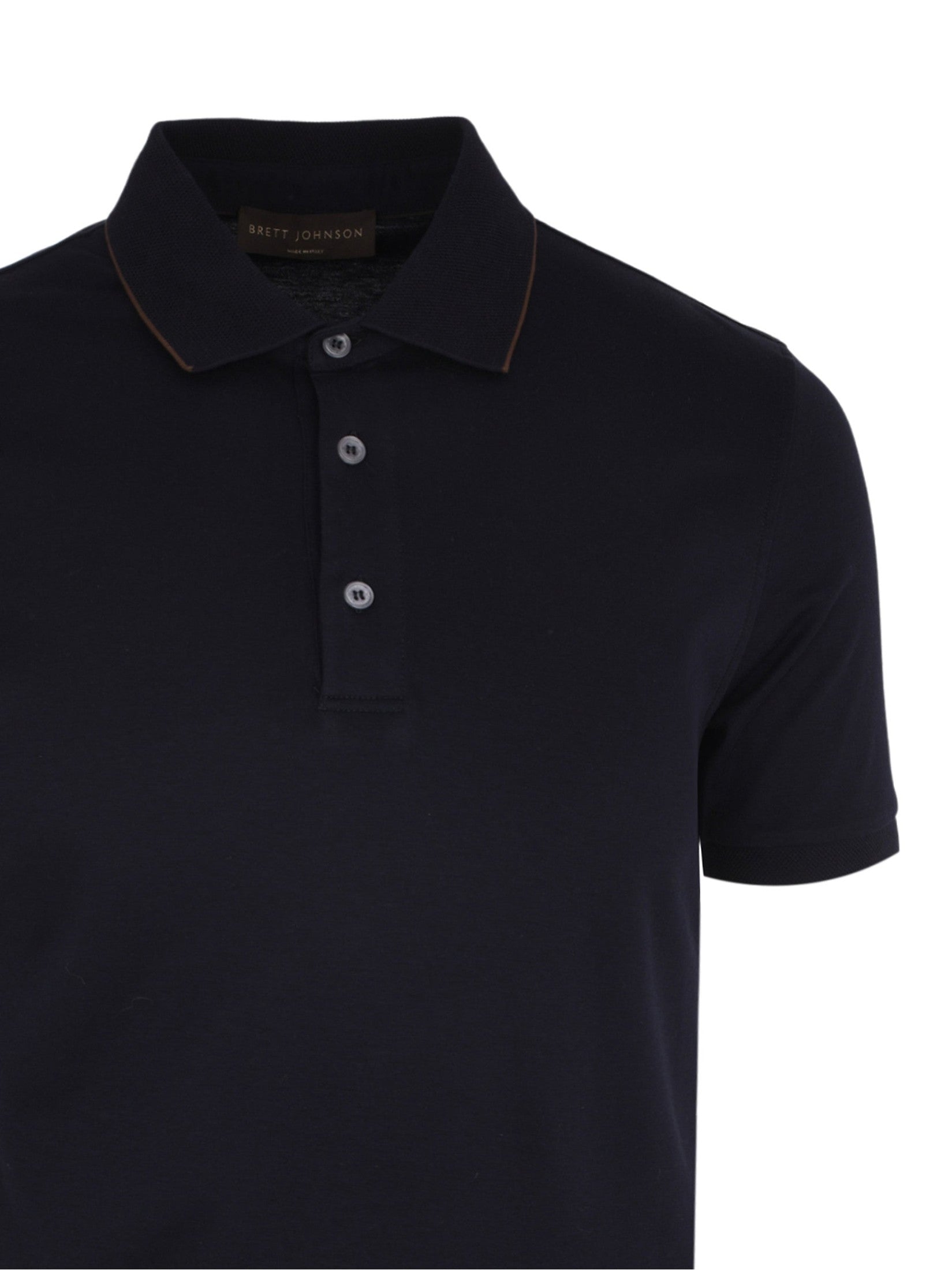 Cotton and silk short sleeves polo