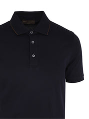 Cotton and silk short sleeves polo