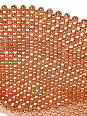 Rose gold clover clutch